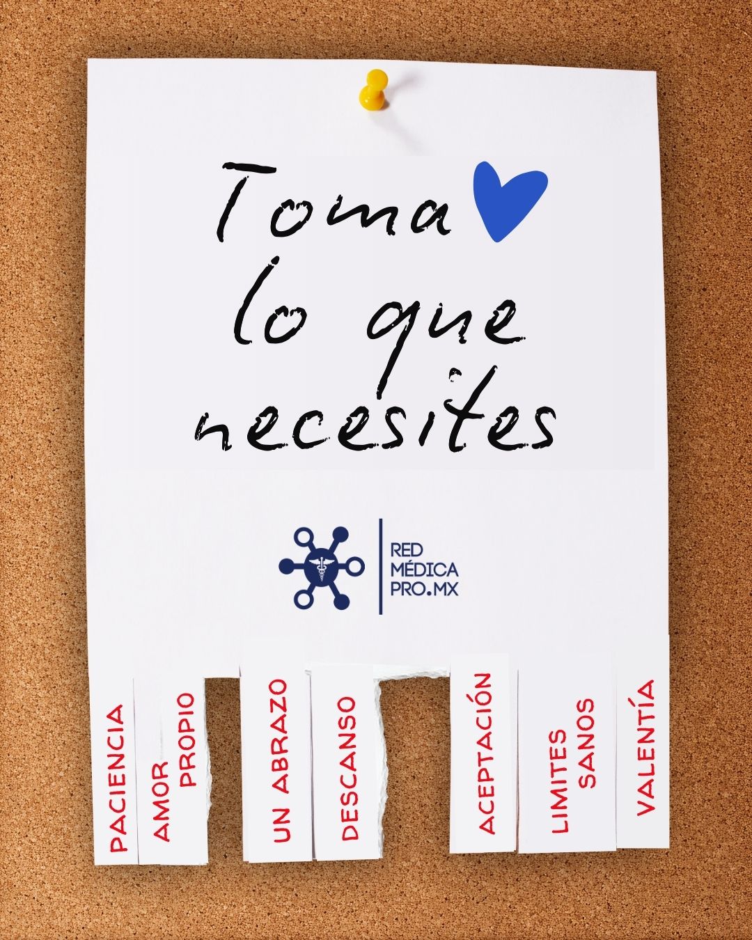 🔵Cuidar de ti es el primer paso para cualquier cosa 🏥💙

Si pudieras arrancar uno de estos papelitos hoy, ¿cuál elegirías?🤔 
Te leemos en los comentarios👇

#RedMédicaPro #SaludMental #BienestarEmocional #TomaLoQueNecesites #CuidadoPersonal
